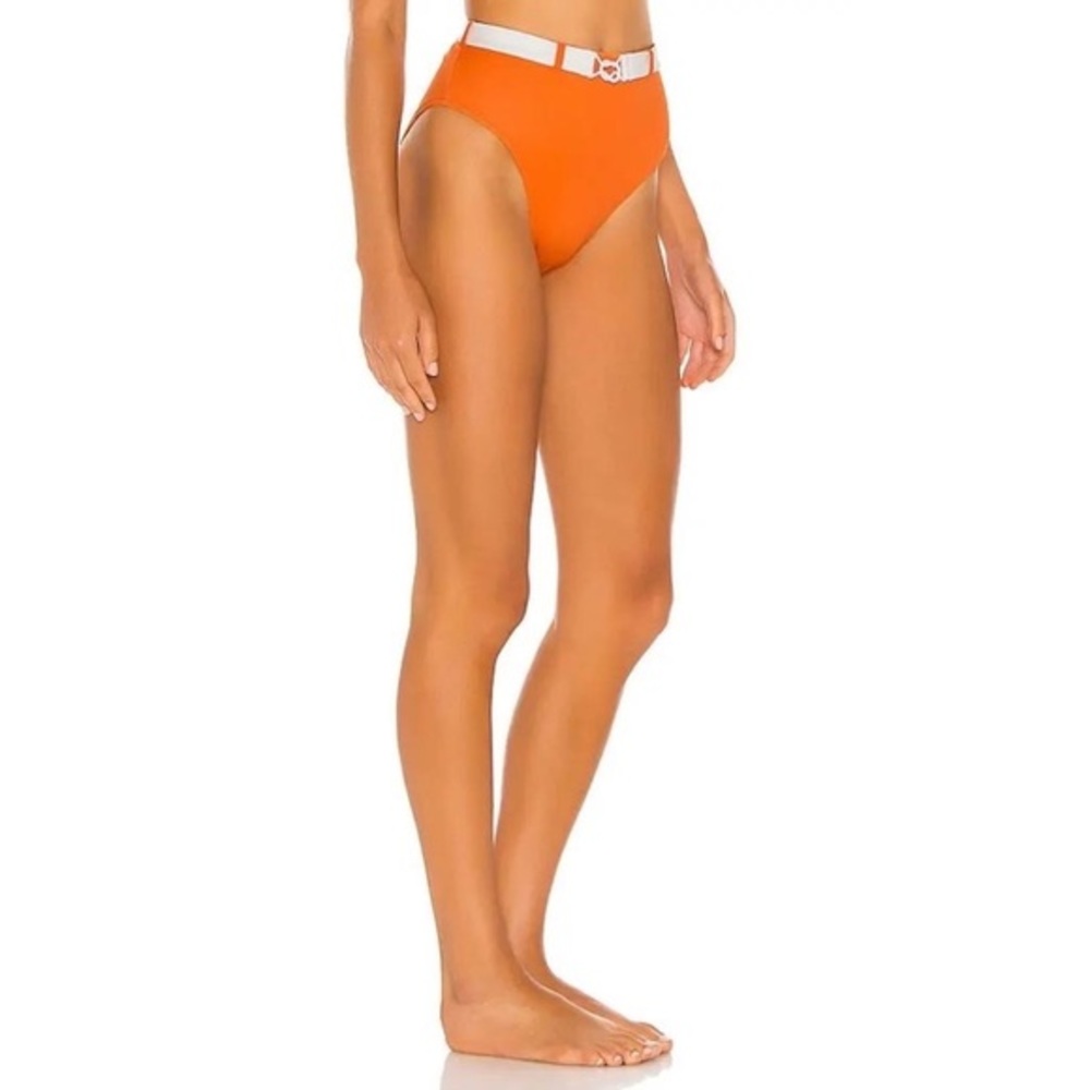 Onia Vibrant Orange Bikini with White Accent